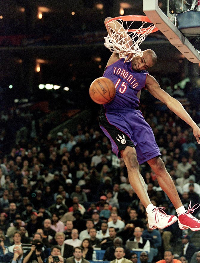 toronto raptors #15 pruple black jersey